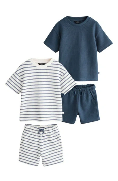 Next Babies'  Kids' 2-pack Assorted T-shirts & Shorts Set In Blue