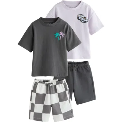 Next Kids' 2-pack Assorted T-shirts & Shorts Set In Black