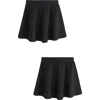 Next Kids' 2-pack Pull-on Jersey Skirts In Black
