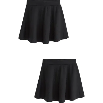 Next Kids' 2-pack Pull-on Jersey Skirts In Black