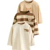 Next Kids' 3-pack Assorted Long Sleeve T-shirts In Brown