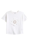 Next Kids' 3d Daffodil Cotton Graphic T-shirt In White