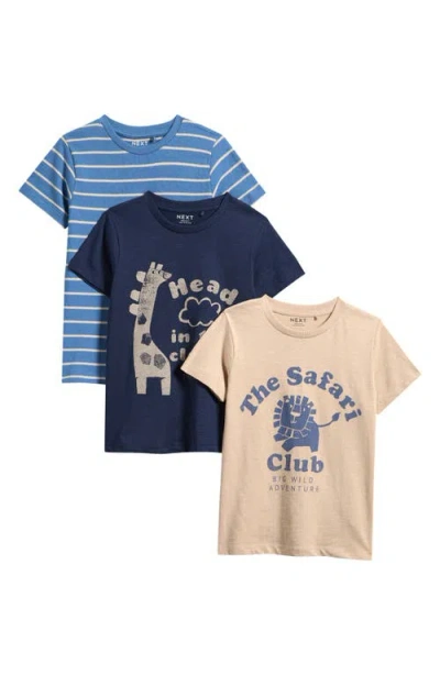 Next Kids' 3-pack Assorted Safari T-shirts In Multi