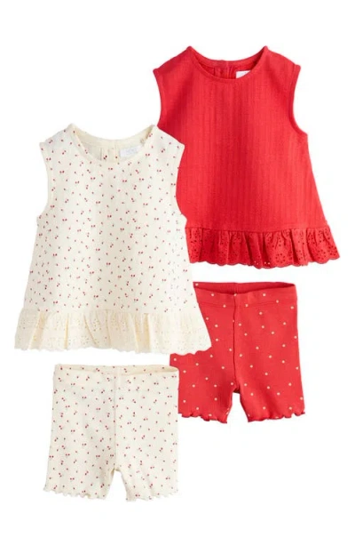 Next Kids' 4-pack Sleeveless Shirt & Shorts Set In Multi