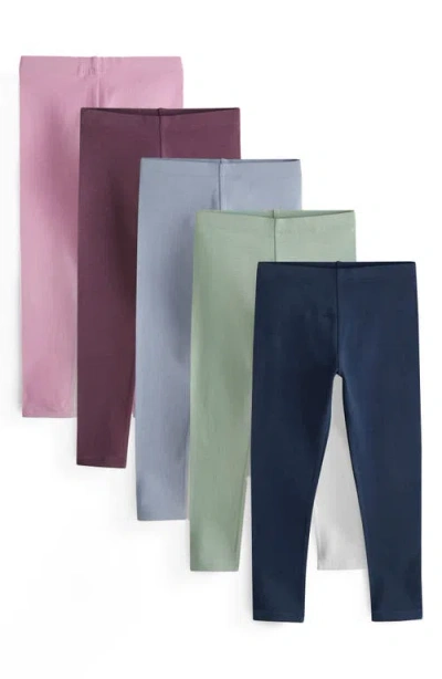 Next Kids' 5-pack Jersey Leggings In Multi