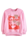 Next Kids' Amour Sequin Embellished Graphic Sweatshirt In Pink