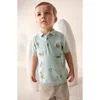 Next Kids' Animal Embroidered Cotton Polo In Green
