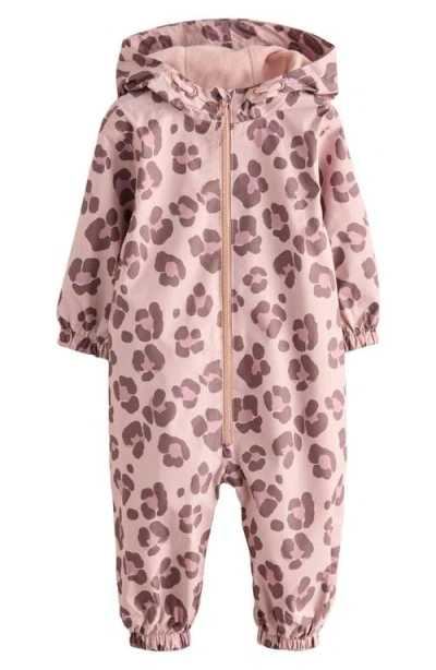 Next Kids' Animal Print Waterproof Puddle Suit In Pink