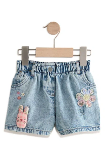 Next Kids' Appliqué Denim Shorts In Blue
