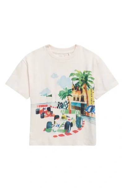 Next Kids' Artistic Racing Car Graphic T-shirt In White