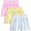Next Kids' Assorted 3-pack Cotton Shorts In Multi