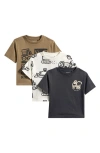 Next Kids' Assorted 3-pack Cotton T-shirts In Multi