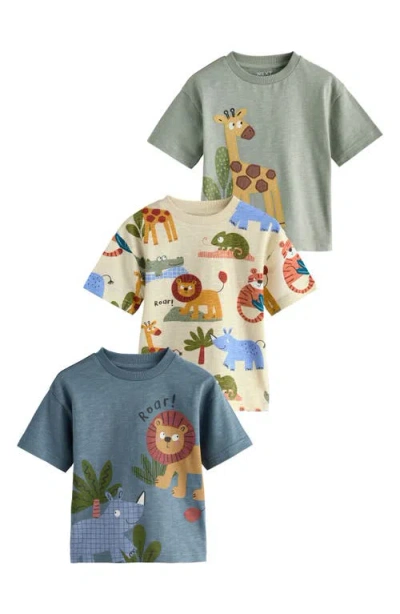 Next Babies'  Kids' Assorted 3-pack Safari T-shirts In Multi