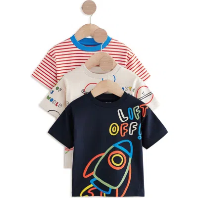 Next Babies'  Kids' Assorted 3-pack Space Graphic T-shirts In Red