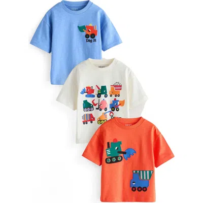 Next Babies'  Kids' Assorted 3-pack Cotton T-shirts In Multi