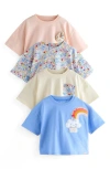 Next Kids' Assorted 4-pack Cotton T-shirts In White