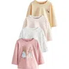 Next Kids' Assorted 4-pack Long Sleeve Cotton T-shirts In Multi