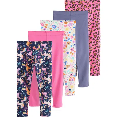 Next Kids' Assorted 5-pack Leggings In Multi