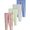 Next Kids' Assorted Fairy 4-pack Rib Leggings In Multi