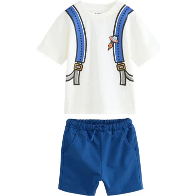 Next Kids' Backpack Cotton Graphic T-shirt In White