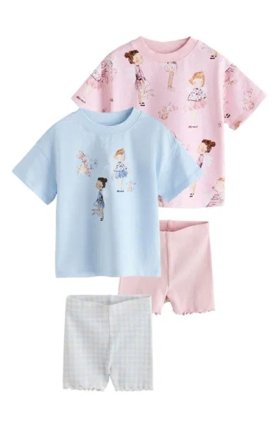 Next Kids' Ballerina T-shirt & Shorts Set In Multi