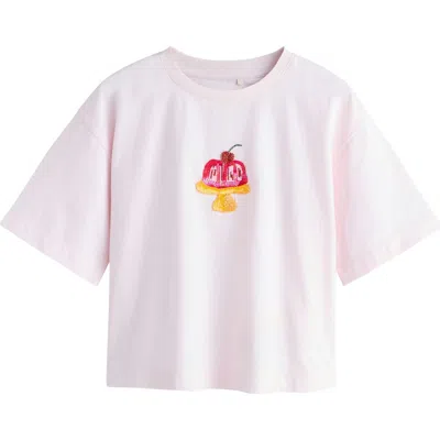 Next Kids' Beaded Cake T-shirt In Pink