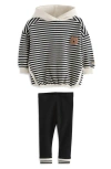 Next Kids' Bear Appliqué Hoodie & Leggings Set In Black