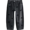 Next Kids' Bow Applique Jeans In Black
