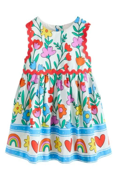 Next Babies'  Kids' Bright Floral Rickrack Dress In Multi