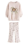 Next Kids' Character Graphic Sweatshirt & Flare Leggings Set In Neutral