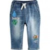 Next Kids' Character Patch Pull-on Jeans In Blue
