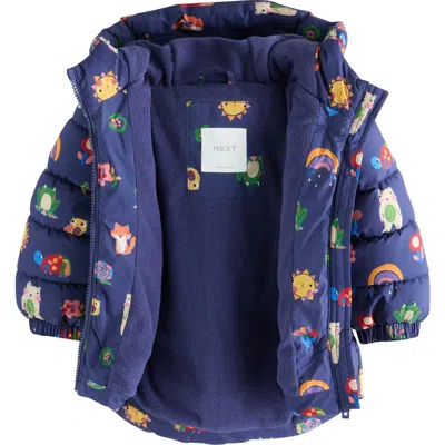 Next Kids' Character Print Quilted Jacket In Blue