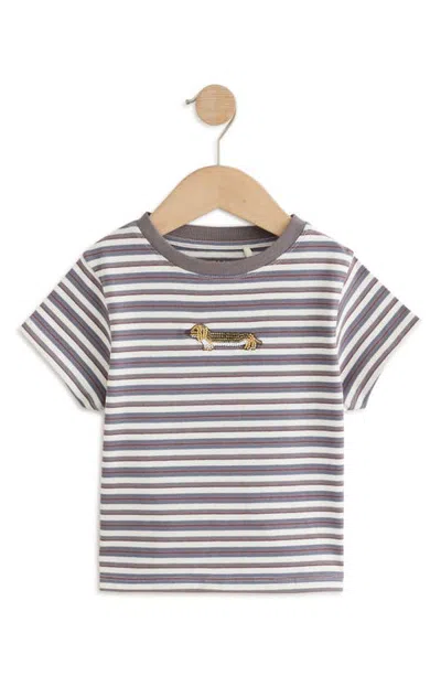 Next Kids' Character Striped T-shirt In Gray