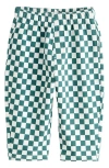 Next Kids' Check Knit Cotton Drawstring Pants In Multi