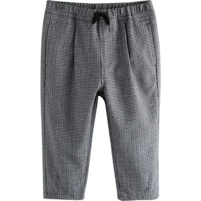 Next Kids' Check Print Pants In Gray