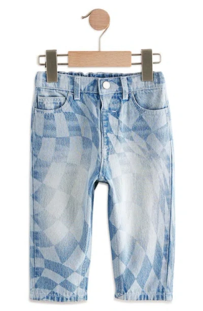 Next Kids' Checkerboard Denim Jeans In Blue