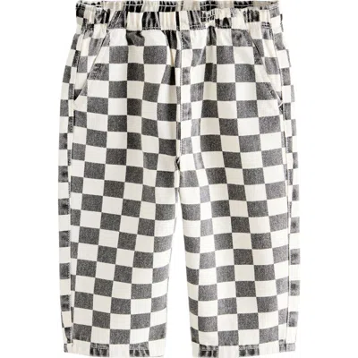 Next Kids' Checkerboard Pants In Black