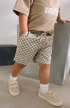 NEXT NEXT KIDS' CHECKERBOARD PRINT COTTON DRAWSTRING SHORTS