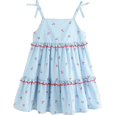 Next Babies'  Kids' Cherry Stripe Sundress In Blue