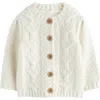 Next Kids' Chunky Button-up Cardigan In Neutral