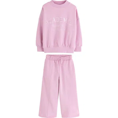 Next Kids' City Crewneck Sweatshirt & Sweatpants Set In Multi