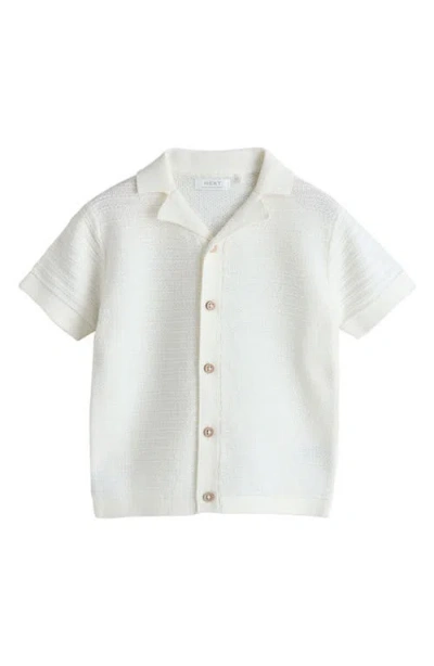 Next Kids' Collar Cardigan In White