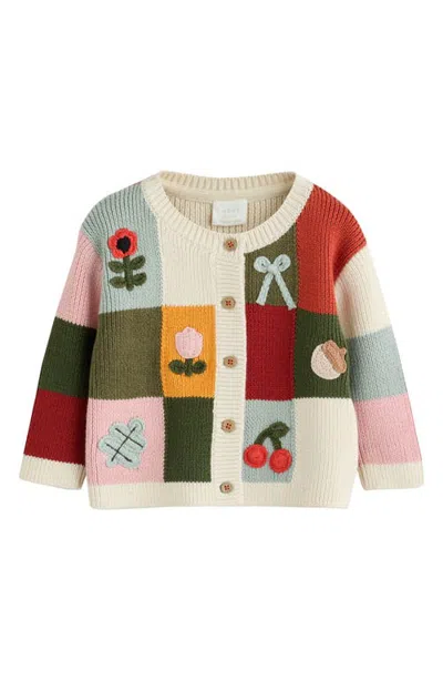Next Babies'  Kids' Colorblock Appliqu Cardigan In Multi