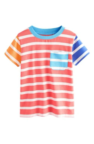 Next Babies'  Kids' Colorblock Stripe T-shirt In Red