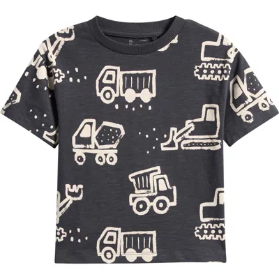 Next Babies'  Kids' Construction Cotton Graphic T-shirt In Neutral