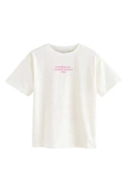 Next Kids' Copenhagen Floral Cotton Graphic T-shirt In Neutral