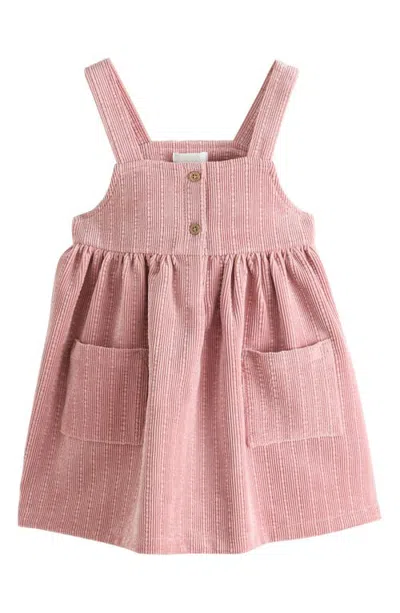 Next Kids' Corduroy Pinafore Dress In Pink