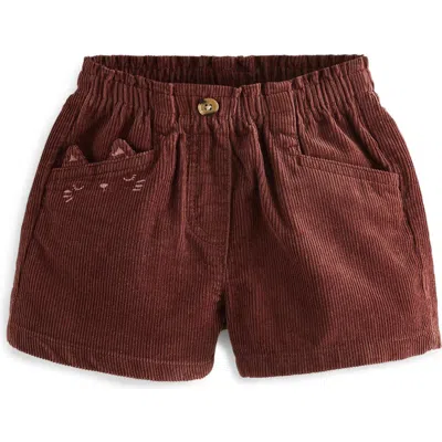 Next Kids' Corduroy Shorts & Cat Tights In Pink