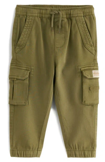 Next Kids' Cotton Blend Cargo Pants In Green