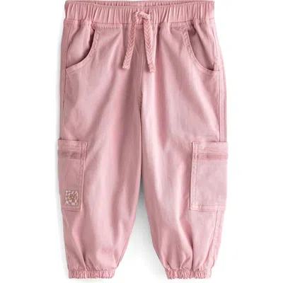 Next Kids' Cotton Blend Cargo Pants In Pink